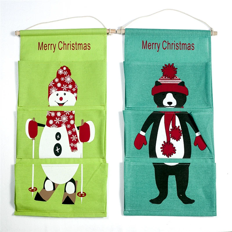 

Santa Claus Deer Christmas Decoration Storage Bag Pendants Hanging Ornaments Crafts Xmas New Year Party Wedding Home Decor 63113