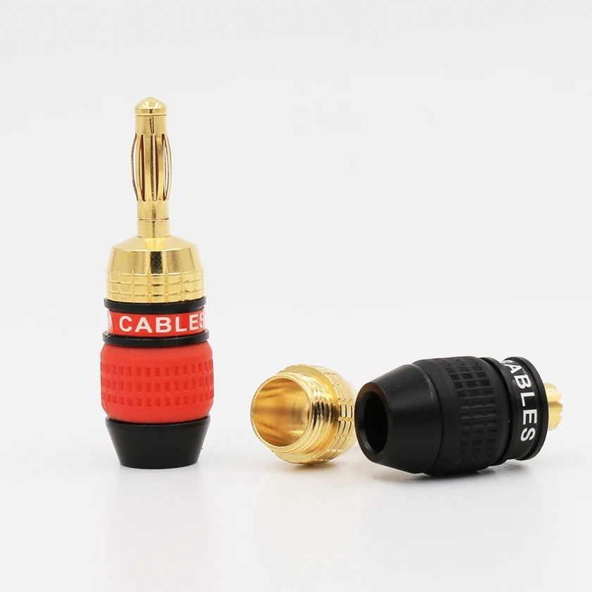 8 Stück ba1442g Hifi Audio High-End Riegel Bananen stecker Messing vergoldet Lautsprecher kabel Stecker – Detail 7