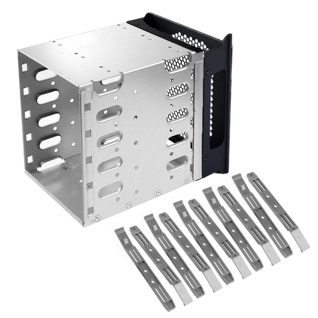 Caja para disco duro HDD de 5x3,5 pulgadas, bandeja para disco duro SAS SATA, Caddy con Cable de 15/4 pines, sin ventilador, accesorio de ordenador