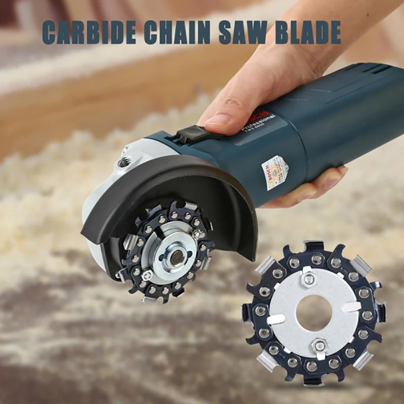 Wood Carving Disc 2.5 Inch Carbide Chain Saw Blade Used for Angle Grinder and Woodworking Carving/Shaping/Cutting