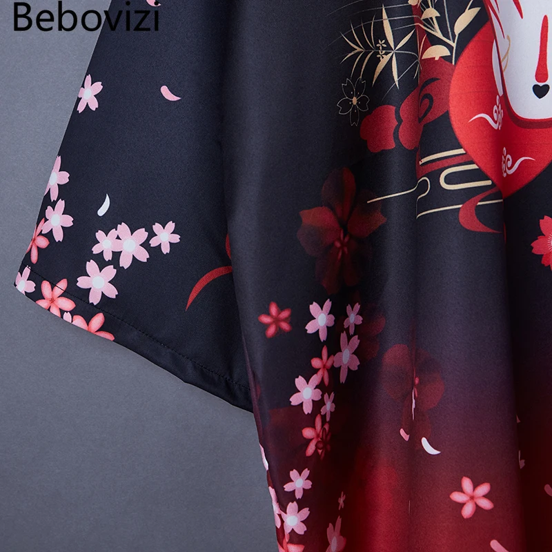 Kimono Haori tradicional para mujer, Kimono japonés Sakura Yukata, ropa asiática, camisa cárdigan, Cosplay, playa, Verano