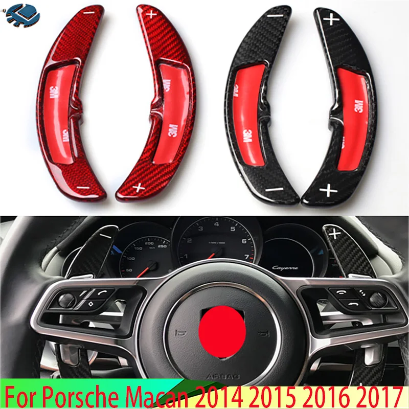 For Porsche Macan 2014 2015 2016 2017 Car Accessories Carbon Fiber Steering Wheel Shift Paddle Extension