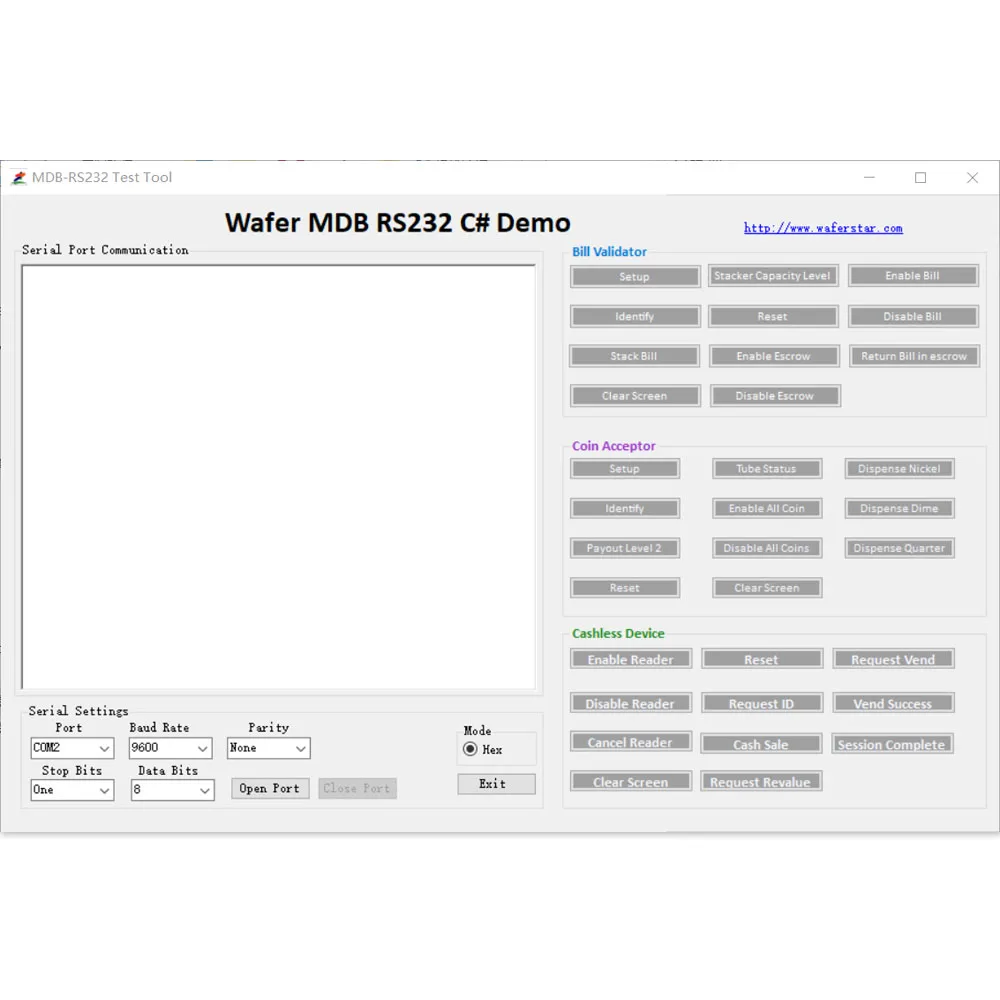 새로운 2 세트 MDB-RS232 지원 mdb 코인 검사기, 빌 수락 자, mdb 무 현금 장치, pc 프로그램 소프트웨어 소스 코드가있는 nd SDK