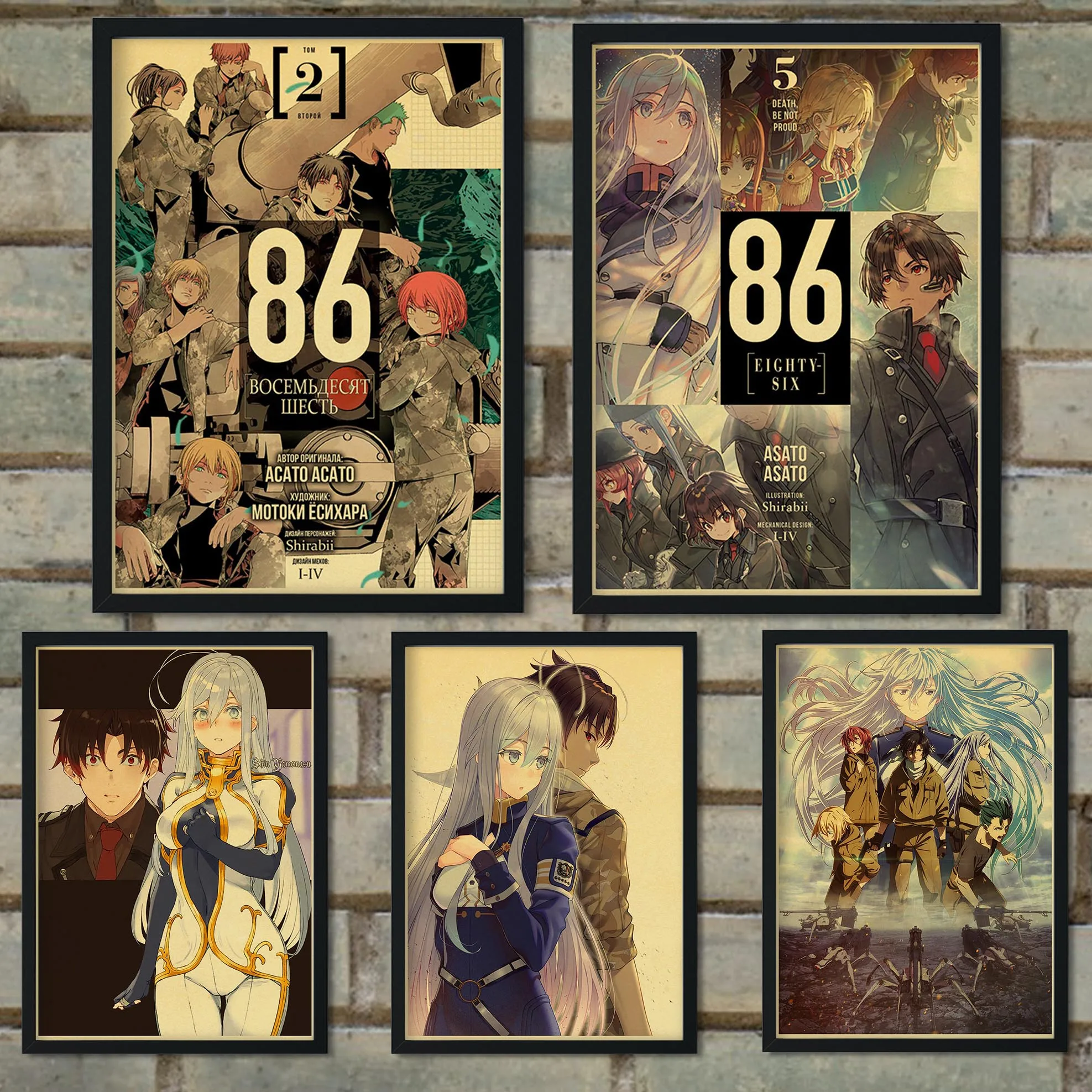 Popular Japan Anime 86-Non-existent War Zone Retro Posters Nordic Style Paintings on Canvas Wall Art Picture for Home Decoration