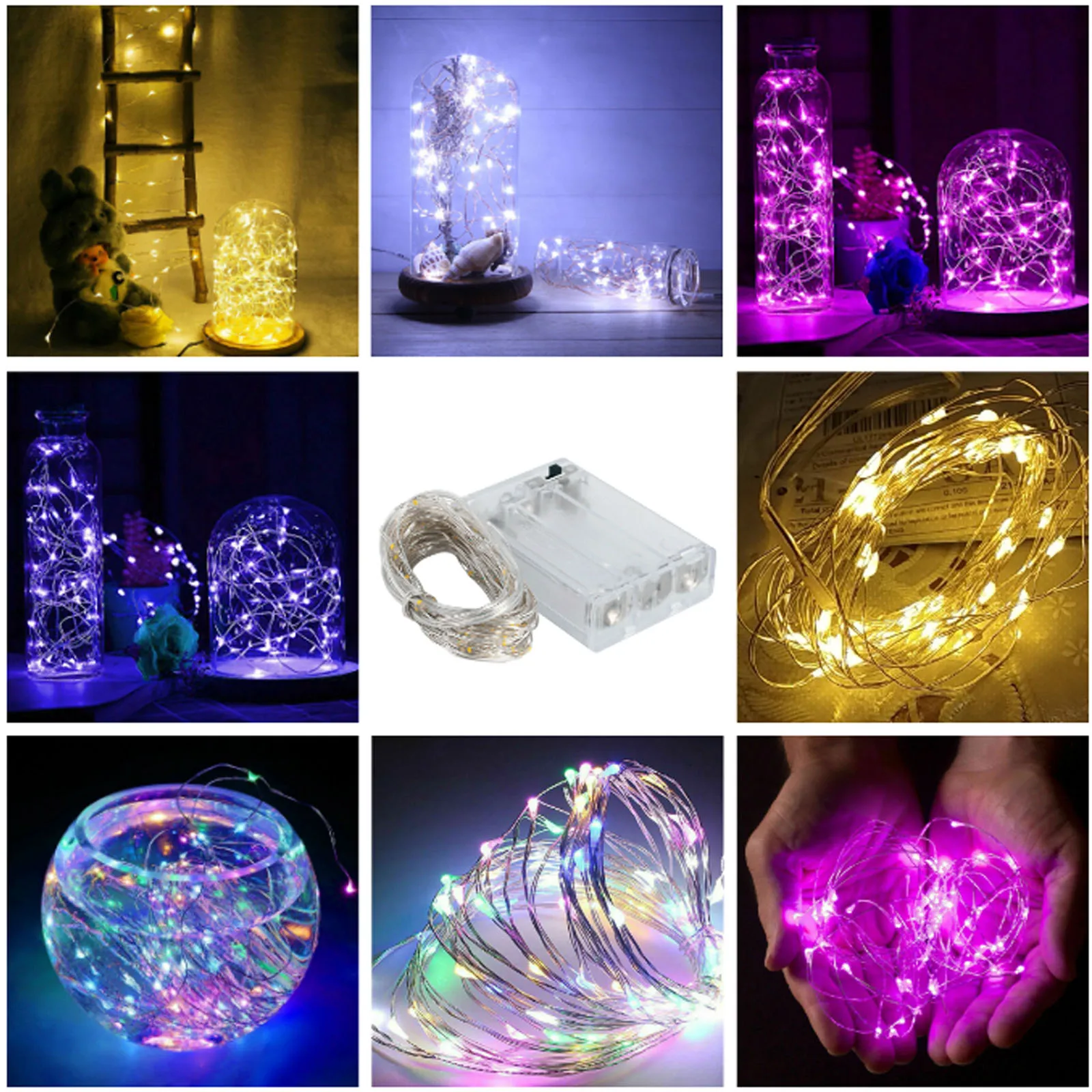 

10M 100LEDs AA Battery Powered Copper Wire LED String Fairy Light For Christmas Party Wedding Decoration Lighting