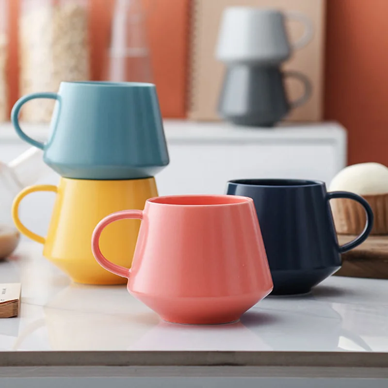 

Coffee Mug Ceramic Cute Pink Mugs Tazas De Cafe Creativas Tumbler Cups Couple Latte Coffe Tumblers Espresso Brief Drinkware