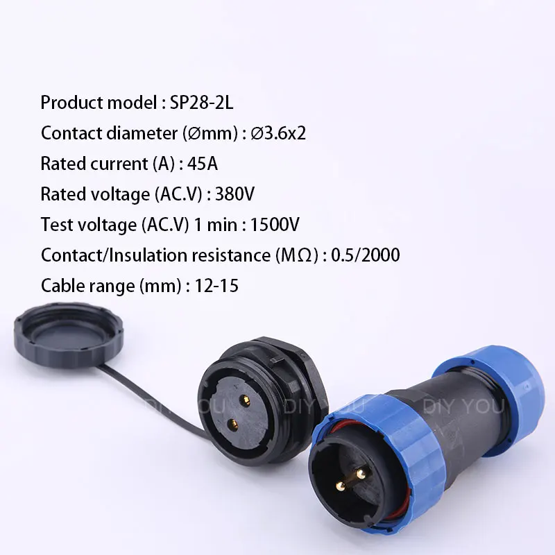 SP28 IP68 Back Nut waterproof connector 2/3/4/5/6/7/9/10/12/14/16/19/22/24/26 Pin plug socket Electric cable Aviation connectors