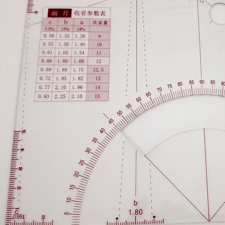 1:1 Garment Prototype Rulers Set Fashion Cloth Design Ruler Apparel Drawing Template Sleeve Ruler