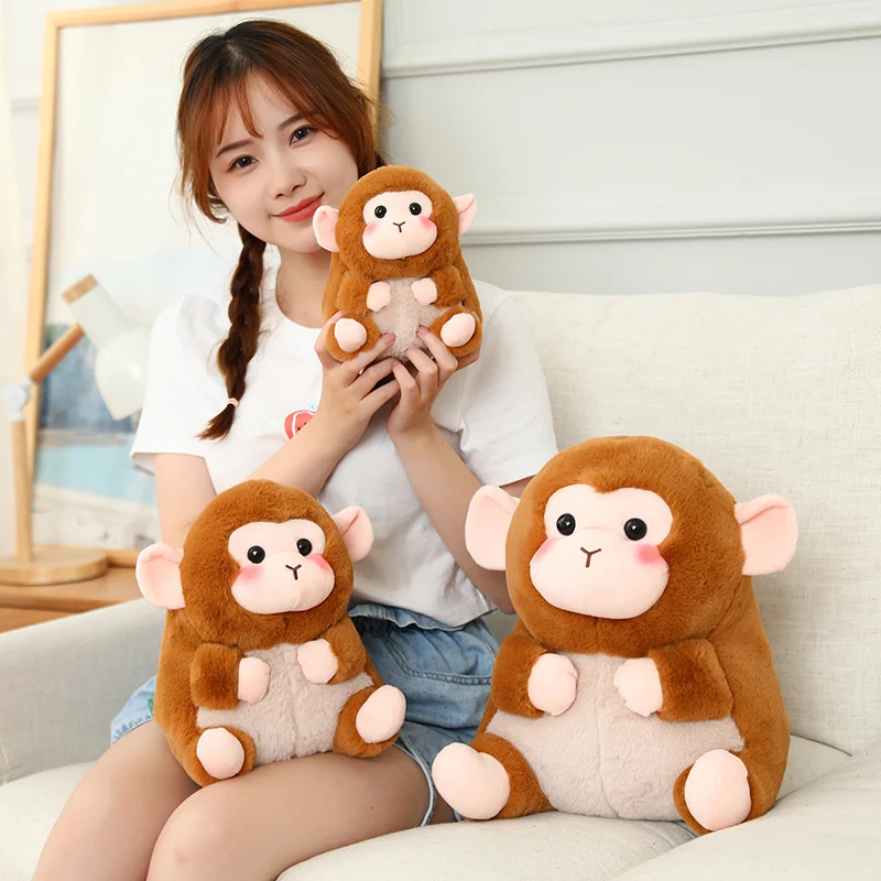 18-40cm Ball Shape Animals Stuffed Cartoon Bunny Pink Pig Monkey Elephant Penguin Hug Cuddly Plushies Toys Ferry Plush Soft Doll
