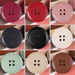 New 6pcs Resin 4 holes Buttons Sewing accessories Size Complete for clothing Decorative Plastic Buttons Handmade DIY