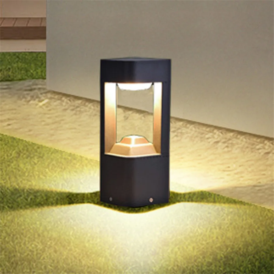 60CM LED Garden Lawn Light Villa Park Stand Post Pillar Light Outdoor Courtyard Landscape Pathway Patio Lawn Bollard Light