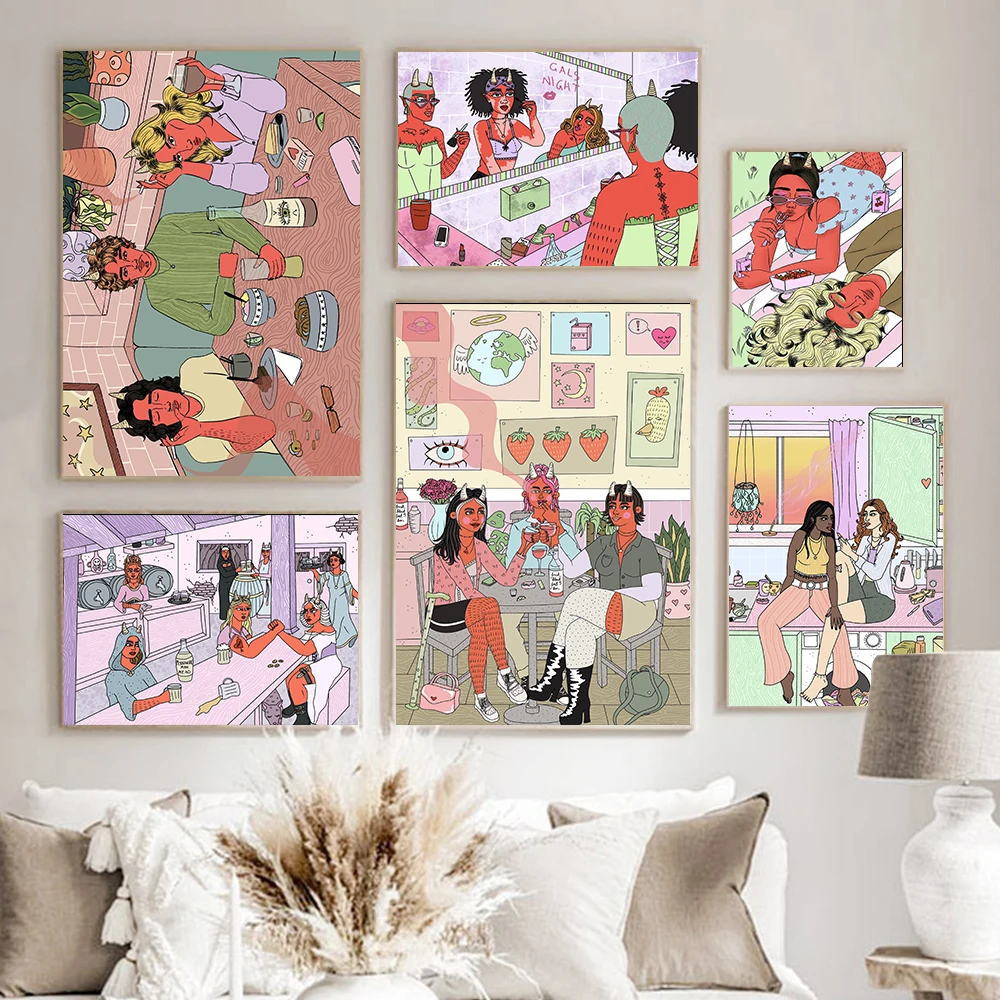 

Feminist Fashion Art Kitchen Pride Wall Art Canvas Painting Prints Girls Gift Modern Pictures Living Room Bedroom Wall Poster