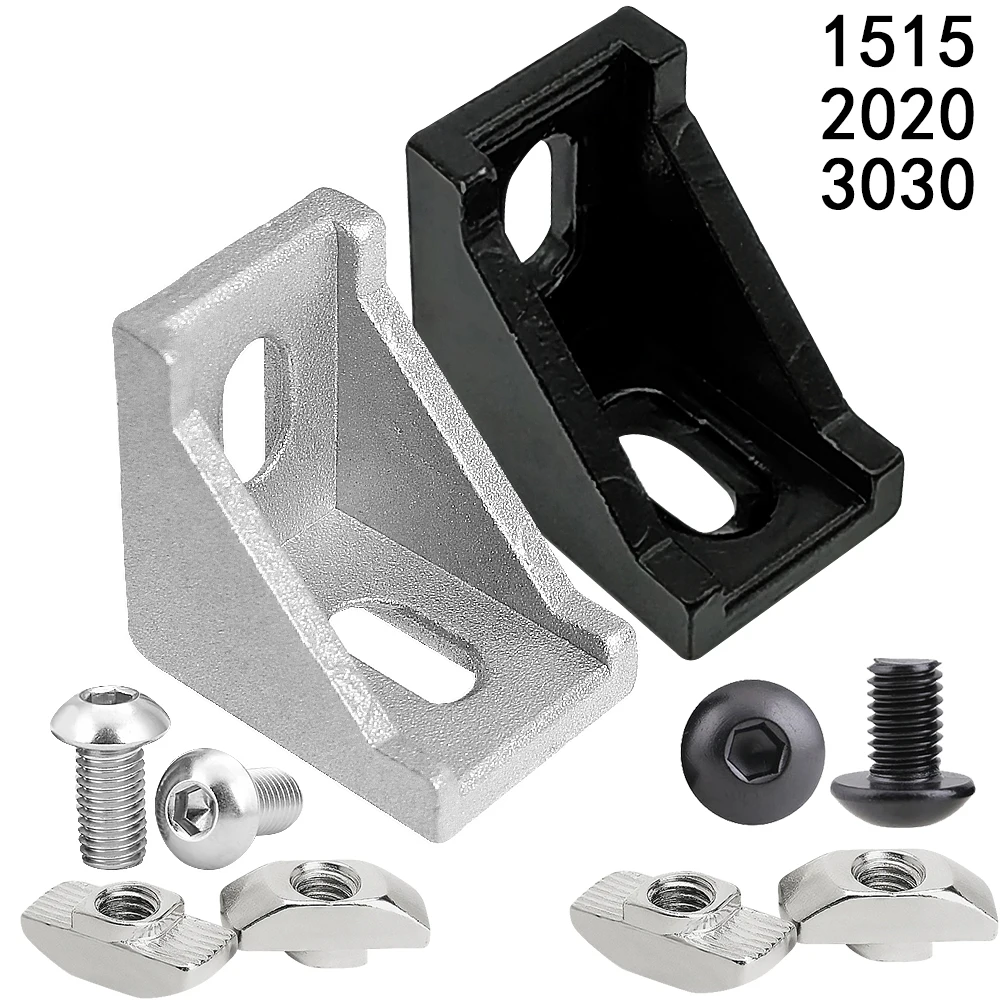 110pcs 1720 Series Corner Angle L Brackets Connector Fasten connector for  20S Aluminum Extrusion Profile