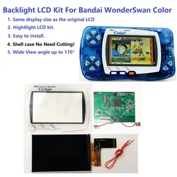 Kit de pantalla LCD WSC Hightlight IPS brillo de retroiluminación para Bandai WonderSwan Color para consola de juegos Wonder Swan Color