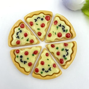Handbemaltem Nachahmungsharz, Mini Pizza Flat -Back, Miniaturstandard Applika, DIY, Scrapbook Handicrafts, 10pcs 8 Hauptverkaufsdekoration Pizza - №5