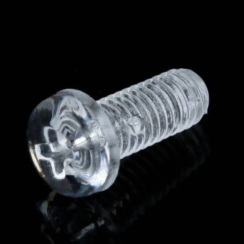 25 pces m3 m4 m5 m6 plástico acrílico parafuso claro cruz transparente parafusos de náilon plástico phillips pc parafuso