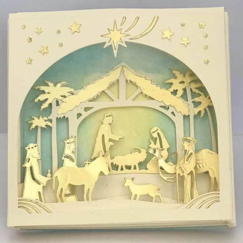 Christmas Nativity Scene Metal Cutting Dies for Scrapbooking New 2019 Craft Die Cut Card Making Embossing Stencil Photo Album