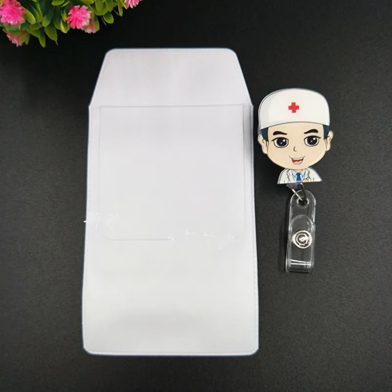 1 Set PVC-Tasche für Krankenschwestern, Arzt, Büro, Stifttasche, Taschenschutz, Stifttasche, Stifte-Organizer, auslaufsicheres Federmäppchen mit Abzeichenrolle – Detail 13