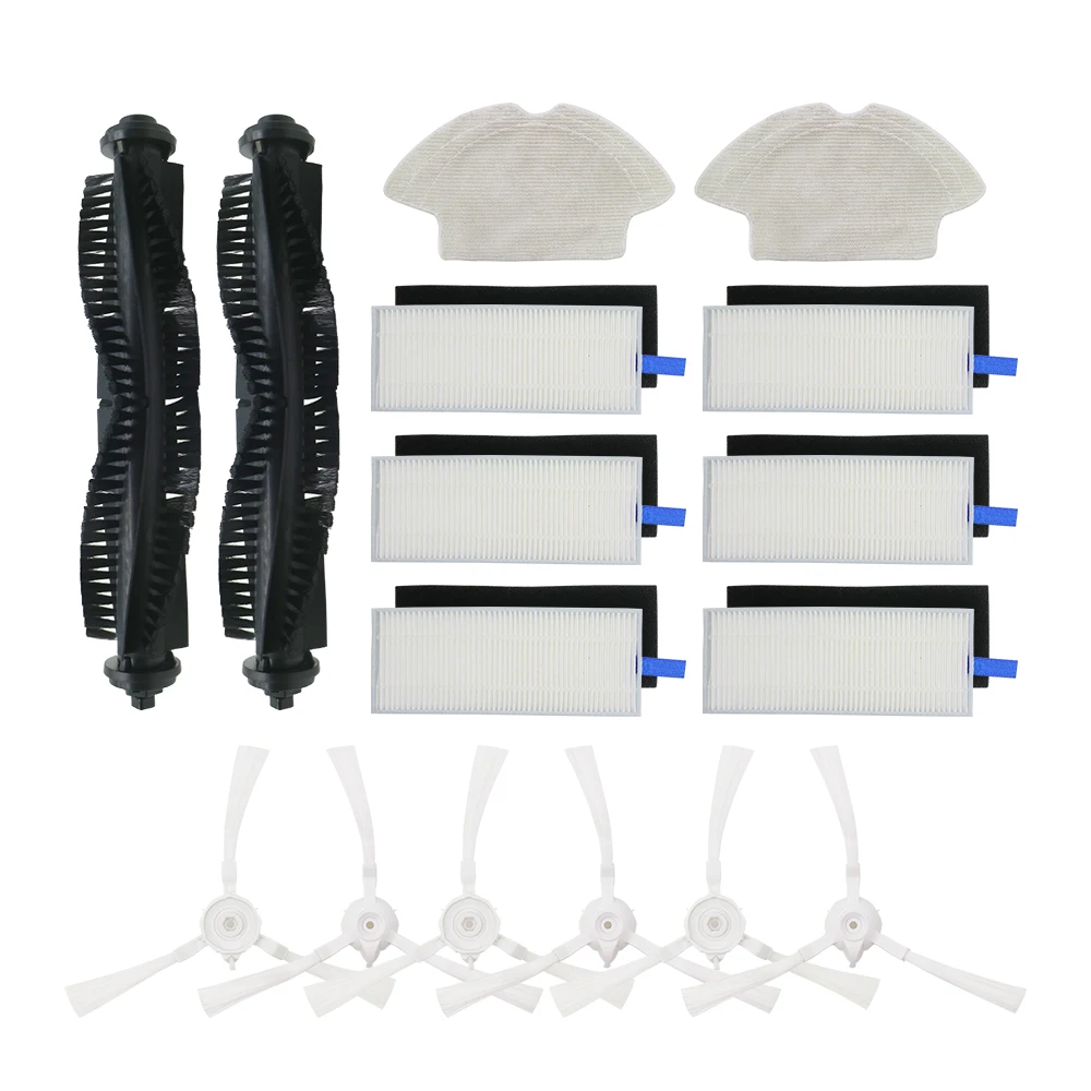Filter HEPA Sikat Utama untuk Qihoo 360 S6 Sikat Gulung Sikat Samping Kain Pel Aksesori Suku Cadang Pembersih Vakum Robotik