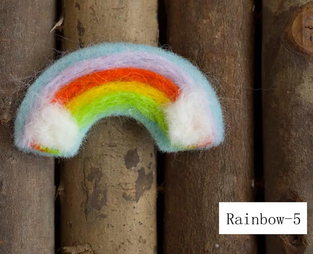 2021 Novel Wool Felt Rainbow Newborn Photography Prop Handmade Studio Photo Accessories Baby Shooting