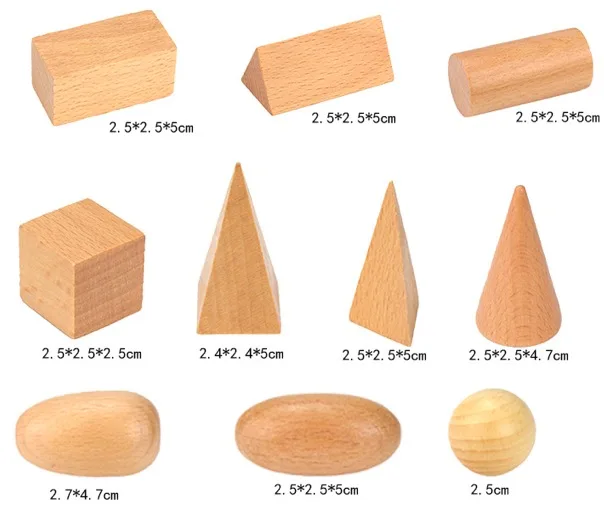 Holz Block Geometrie Form Kognitiven Spielzeug 3D Holz Ziegel Montessori Lernen Pädagogisches Spiel Stacking Blocks Mathematik Spielzeug für Kinder