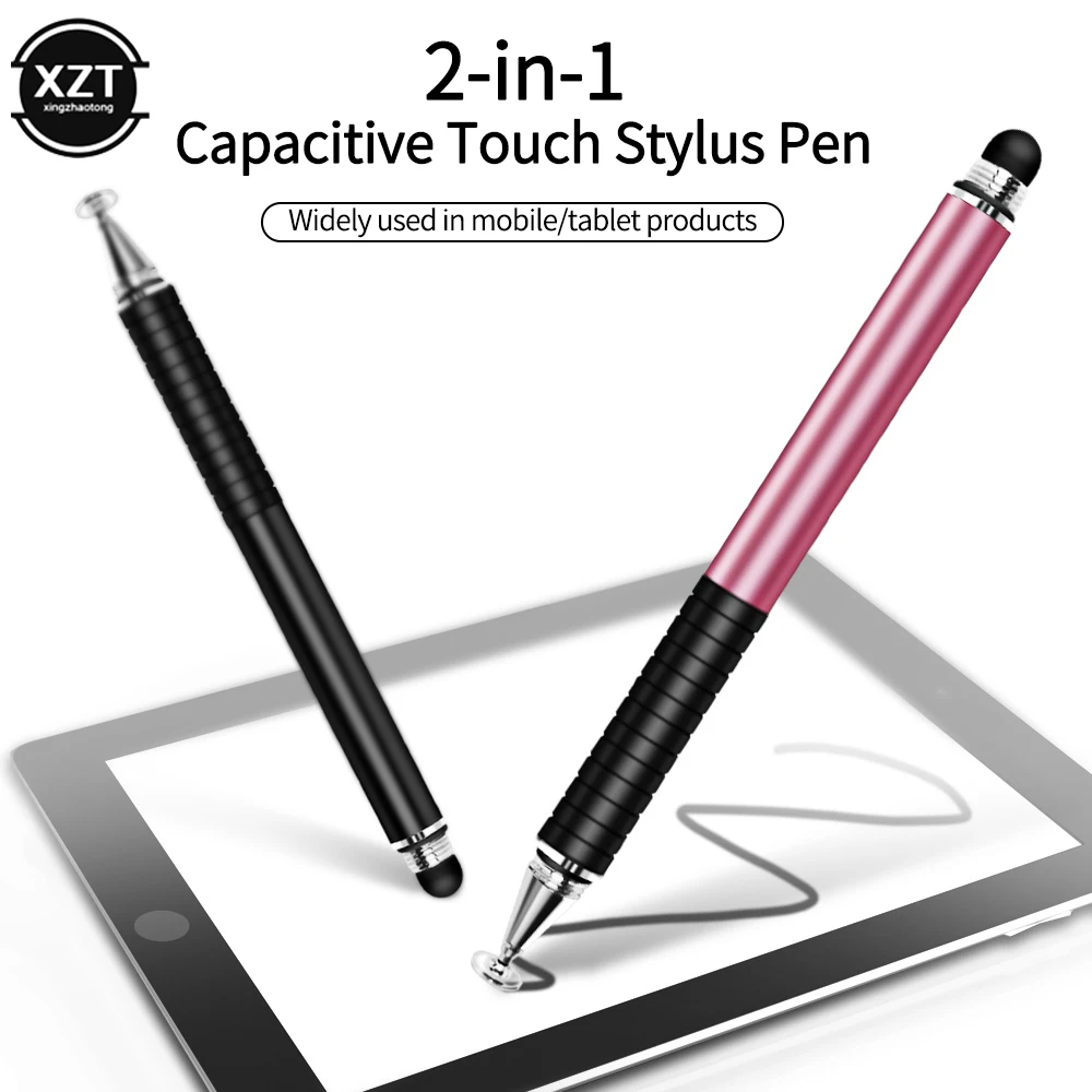 

1pcs Universal 2 in 1 Stylus Drawing Tablet Pens Capacitive Screen Caneta Touch Pen for Mobile Android Phone Smart Pencil