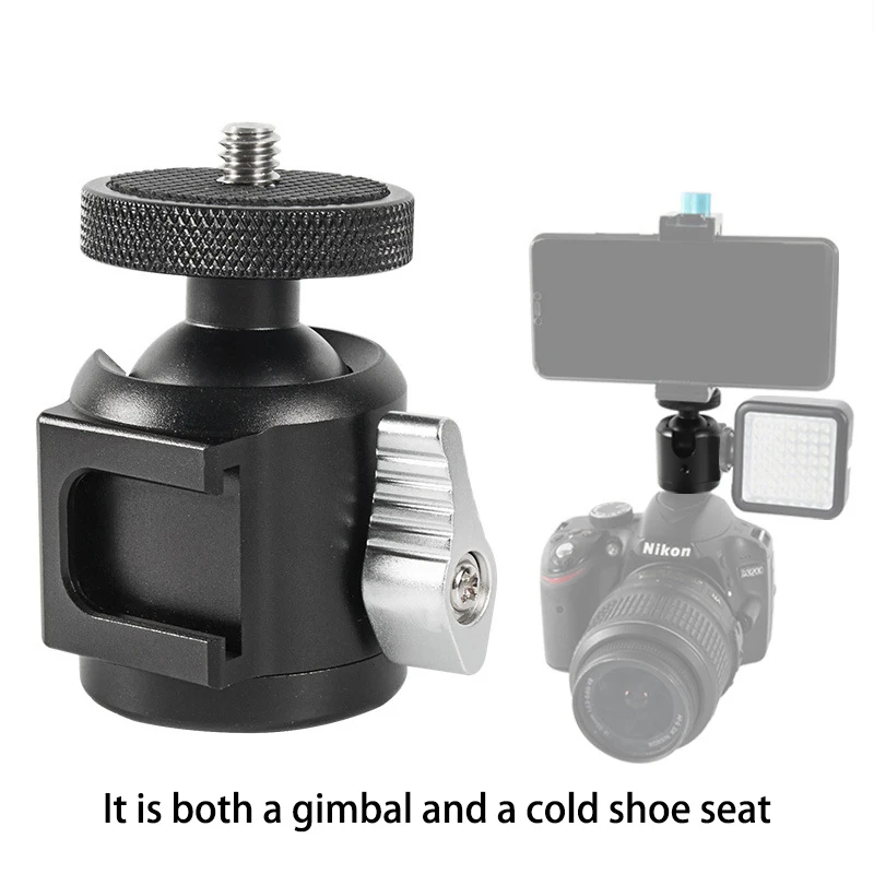 Mini rotule en aluminium, adaptateur de chaussure froide léger et Flexible pour appareil photo DSLR SLR avec plaque à dégagement rapide Arca, offre spéciale