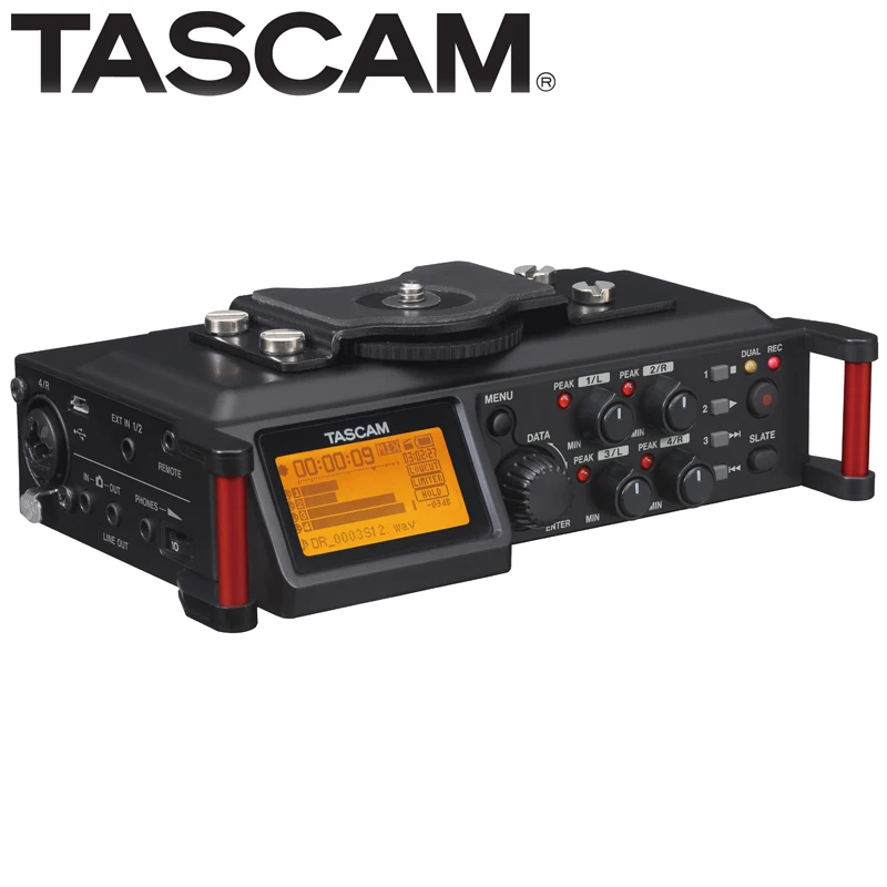 TASCAM DR-70D professional 4-Channel Recorder for SLR Audio Micro-film recording Four-channel recorder and Preamps Synchronous