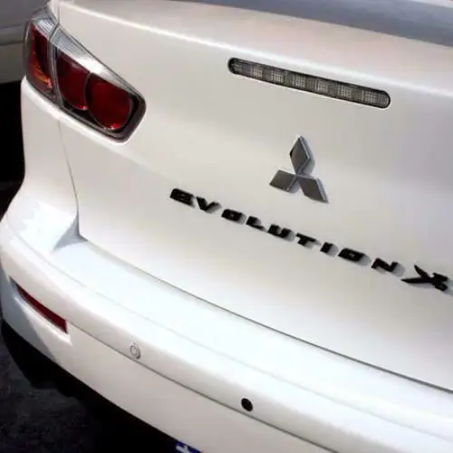 Car styling accessories 3D letter EVOLUTION X letter Badge Emblem For MITSUBISHI Lancer Evo trunk 10 mr Ralliart