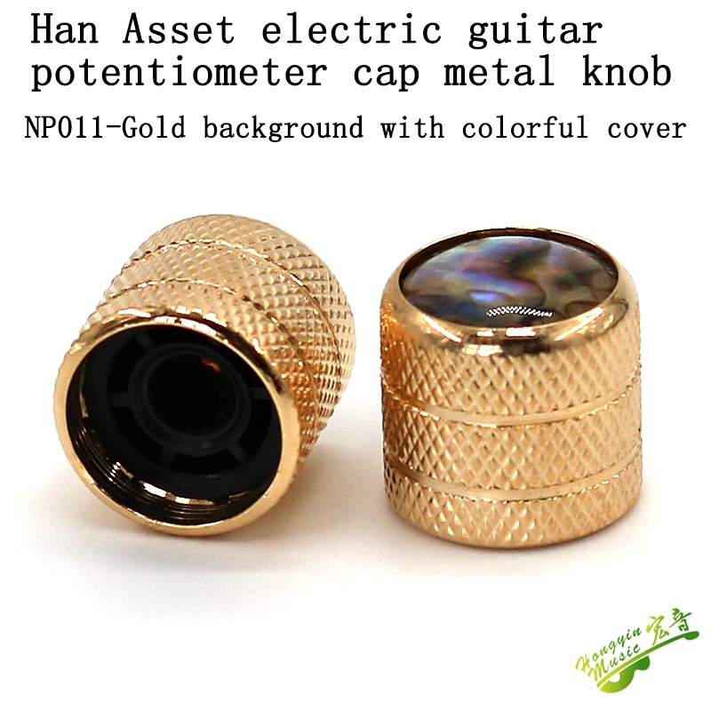 Korean electric guitar bass potentiometer knob cap electronic cap gold cap volume tone metal knob