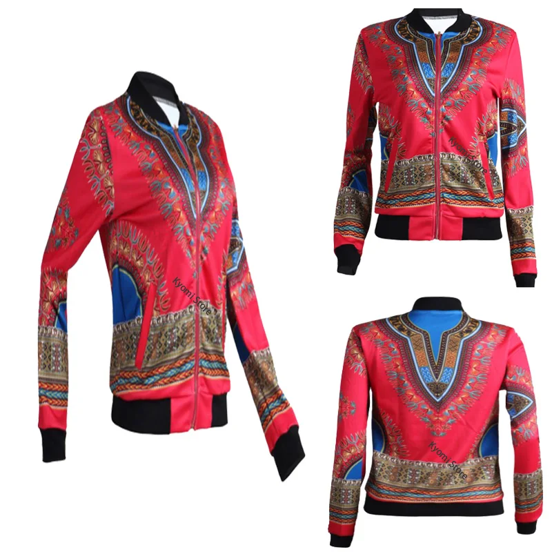 African Ethnic Print Cardigan Girls Dashiki Casual Jacket Female Outwear Vintage Long Sleeve Thin Coat Adult Kids Women Clothing