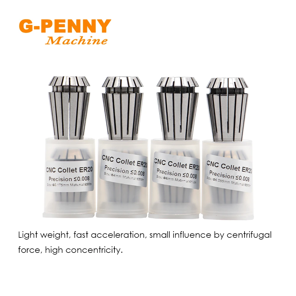 G-Xu ER20 Mùa Xuân Collet Chuck Bộ 1 Cái Độ Chính Xác Cao Độ Chính Xác 0.008Mm Cho Phay CNC động Cơ Trục Chính