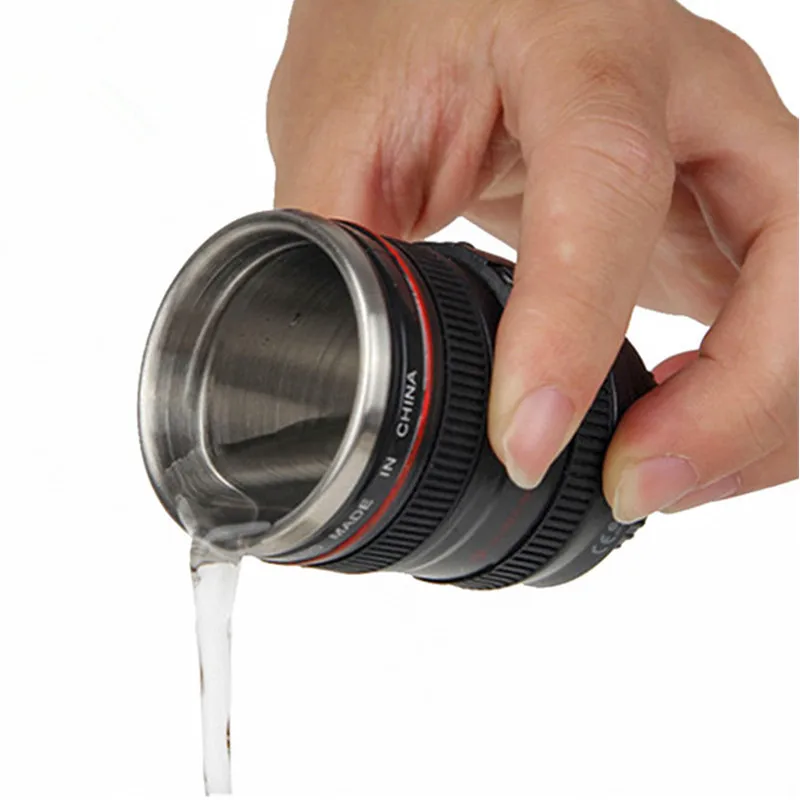 50ml Camera Lens Cups Mugs ABS+Stainless Steel Emulation Camera Thermos Cup Water Bottle Whisky Wine Cups For Outdoor Camping