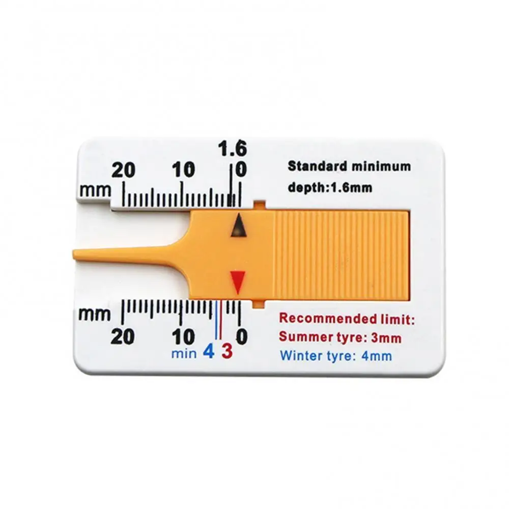 

0-20mm Portable Plastic Tire Tread Depth Gauge Vernier Caliper Measuring Tool