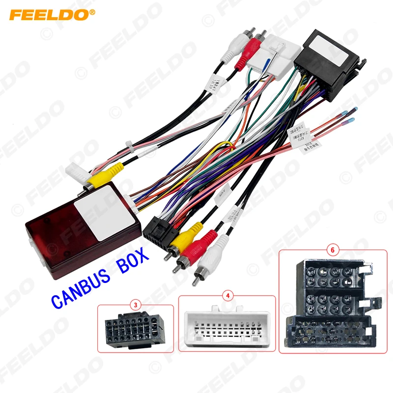 

FEELDO Car 16pin Audio Wiring Harness For KIA Sportage 3/Sorento/Hyundai Riona Aftermarket Stereo Installation Wire Adapter