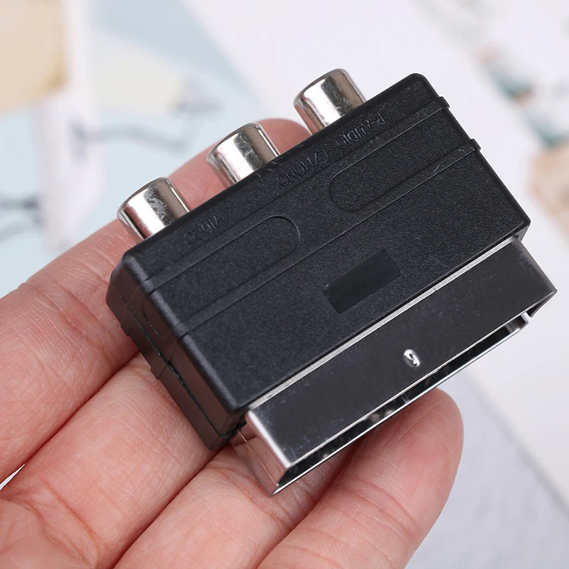 Rgb Scart Naar 3 Rca S-Video Adapter Composiet Rca Svhs Av Tv Audio Converter Voor Video Dvd Recorder tv Televisie Projector