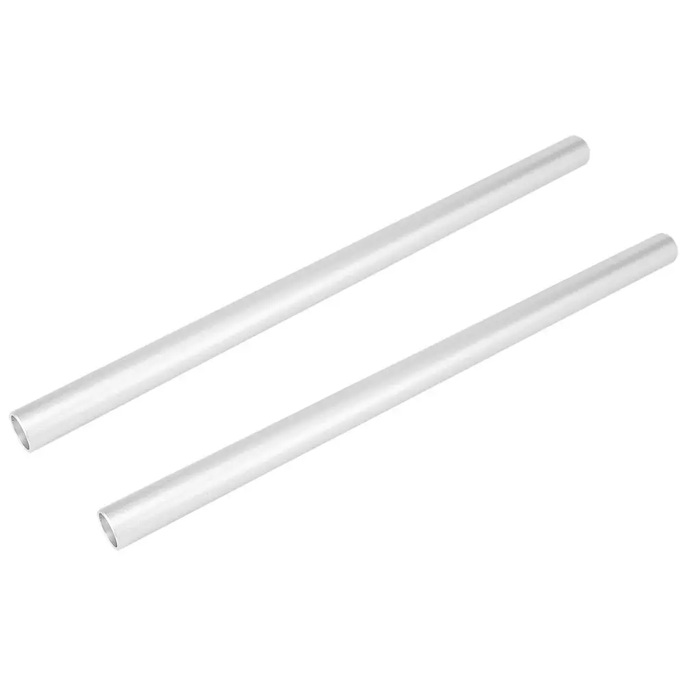 Haoge VA-PR28W 28cm (11 Zoll) lange Aluminium Legierung Stange 15mm Stangen mit M12 Gewinde für Kamera Schiene Unterstützung System Silber