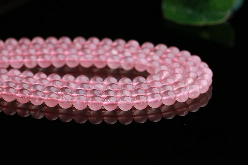 4A pink Madagascar Rose Quartz round 6/8/10mm loose beads nature for making jewelry necklace 36cm FPPJ wholesale