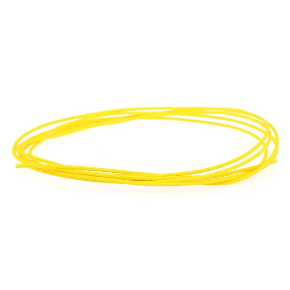 Musiclily Pro 22 AWG Gauge Vintage Style Pre-tinned Push-back Cloth Covered Stranded Wire, Yellow 6 Feet (2 Meters)