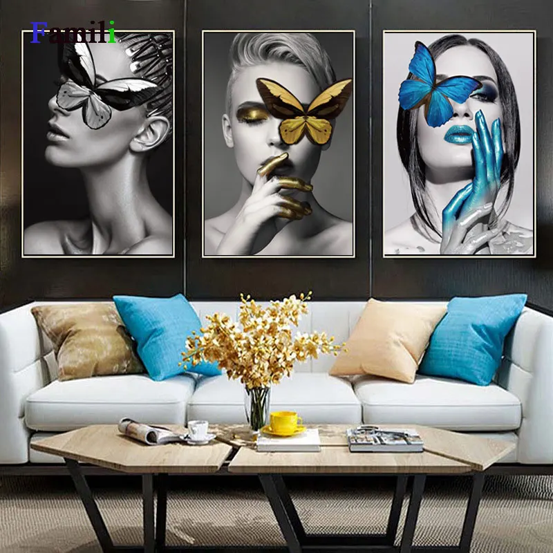 

Canvas Painting Wall Art Pictures prints Black woman on canvas no frame home decor Wall poster decoration for living room