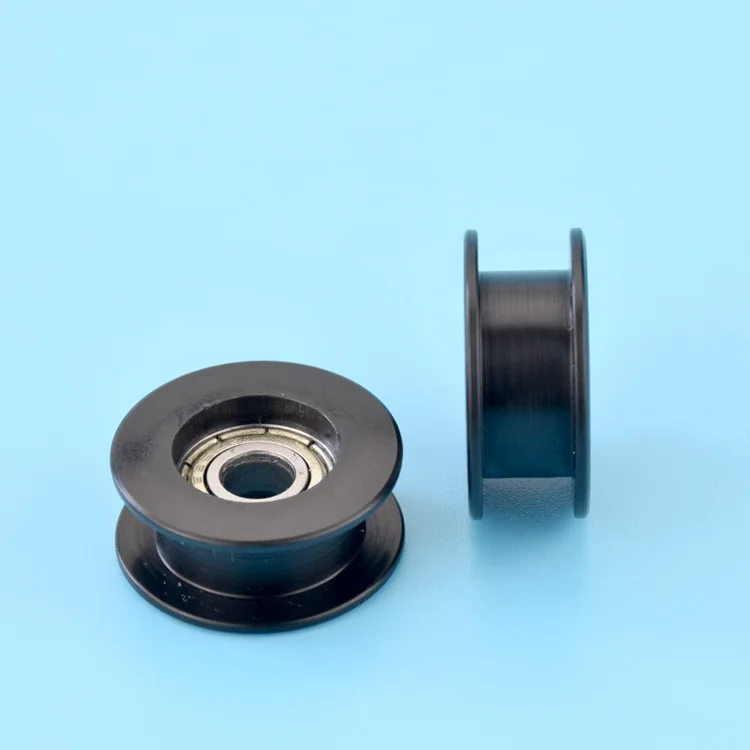 Puleggia h puleggia scanalata a forma di I scanalatura piatta rotolamento pom POM rivestito in plastica 695zz cuscinetto 5*21*9