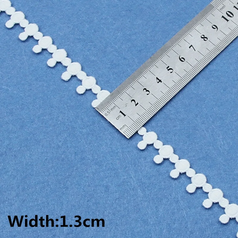 White Embroidered Lace Trim for DIY Crafts
