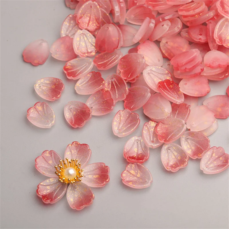20pcs 12x15mm Flower Petal Shape Crystal Lampwork Glass Loose Top Drilled Pendants Beads lot for Jewelry Making Findings DIY