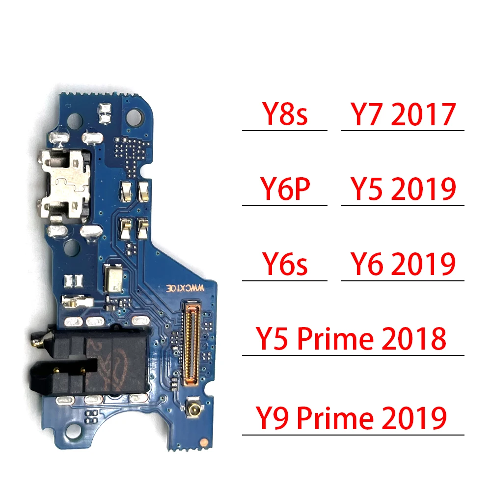 10Pcs Dock Connector USB Charger Charging Port Flex Cable Microphone For Huawei Y5 Y6 Y7 Y9 Prime 2017 2018 2019 Y7P Y8P Y9S Y7A