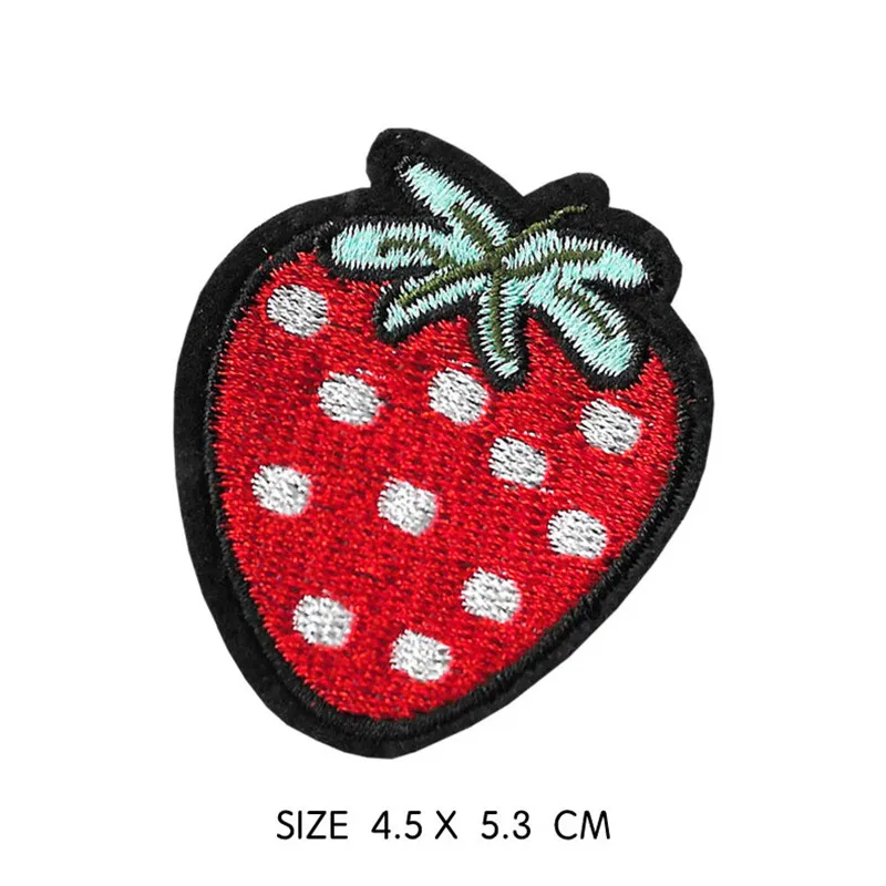 Miniso Strawberry patch DIY Cloth Badges Mend Decorate Patches Jeans Jackets Bag Clothes Apparel Sewing