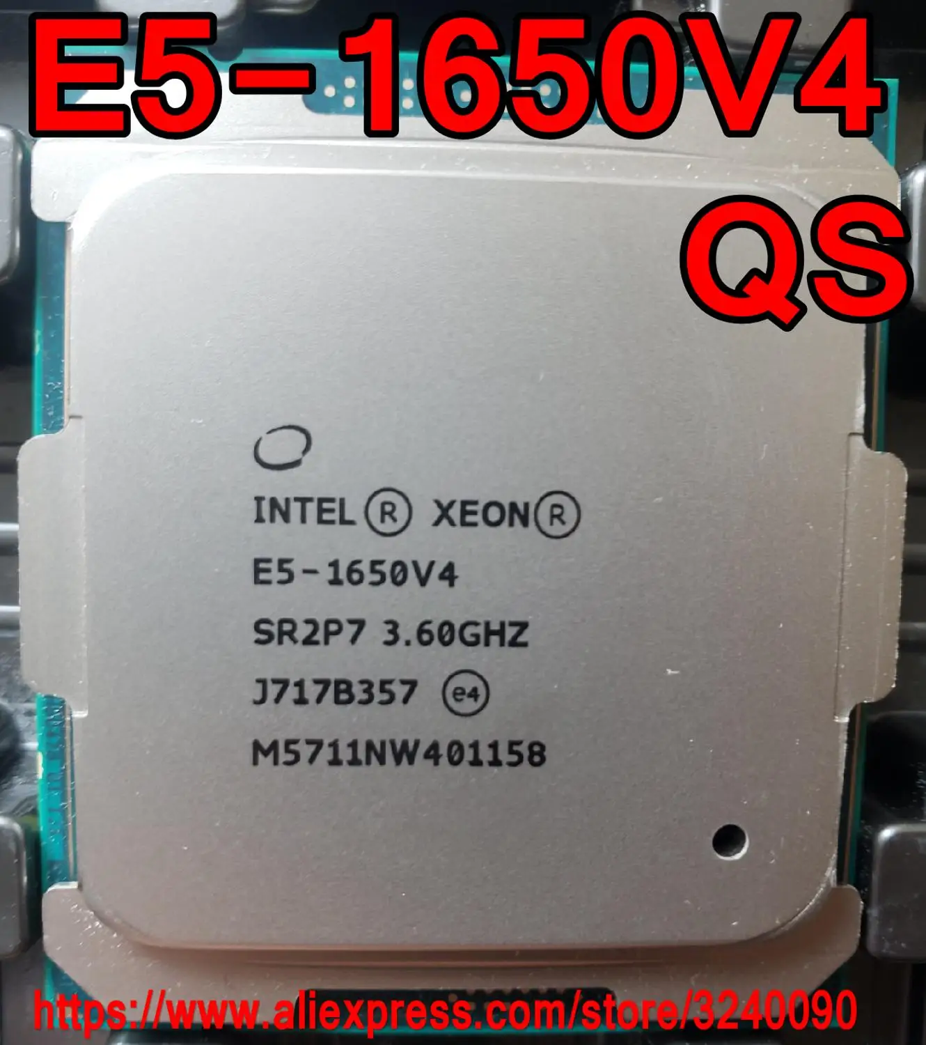 Intel Xeon Cpu E5-1650V4 Qs Versie 3.60 Ghz 6-Cores 15M LGA2011-3 E5-1650 V4 Processor E5 1650V4 Gratis verzending E5 1650 V4