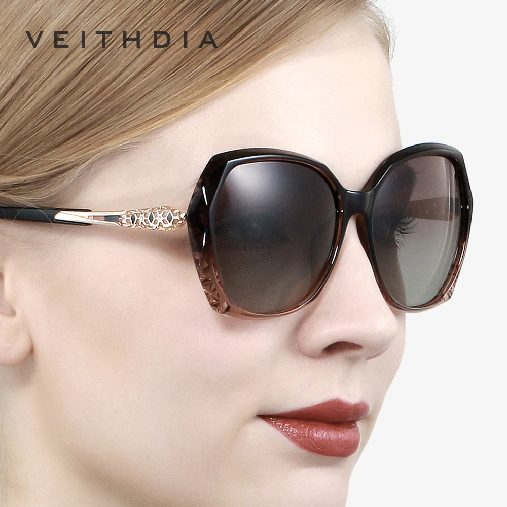 VEITHDIA occhiali da sole da donna Fashion Polarized UV400 Gradient Lens Luxury Ladies Designer Eyewear accessori per donna 3159