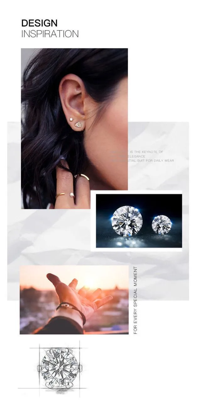 Roségoldfarbene D VVS 18K Gold 1,0ct Moissanit-Ohrringe 925 Silber Mit GRA-Zertifikat Modischer Stil Besteht Diamanttest mit Teststift – Detail 8
