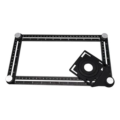 Aluminum alloy six-fold ruler ceramic tile hole locator mason paving floor tiles glass universal perforation
