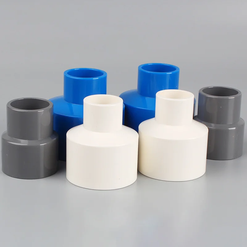 Reducer Joint PVC Water Supply Fittings Fitting Reducing Straight Connectors Garden Water Pipe Connector PVC Pipe Fittings 1 Pcs